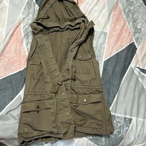 Army Green Cargo Vest